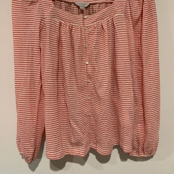 Lucky Brand STRIPED SQUARE NECK TOP new - Picture 3 of 4